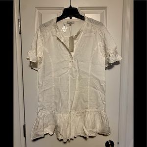 Joie white linen tunic dress